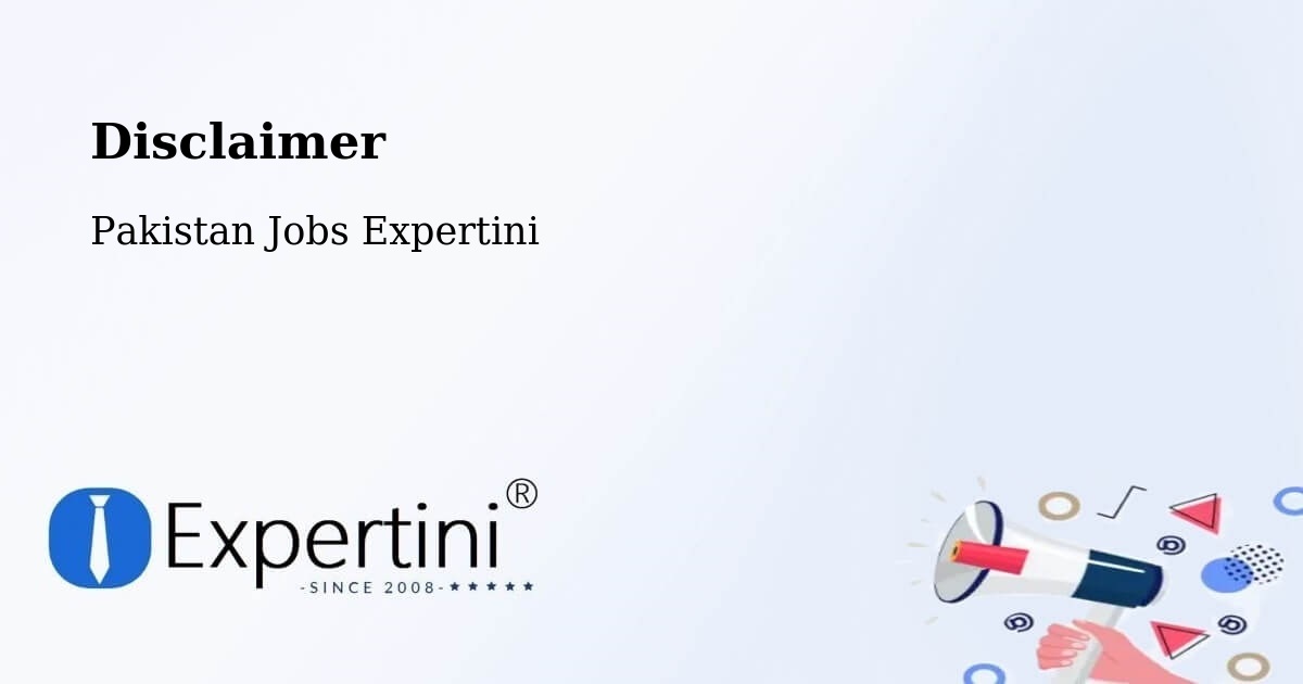 Disclaimer – Phalia - Pakistan Jobs Expertini